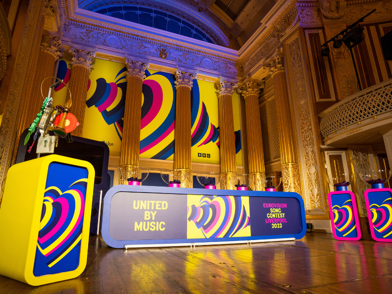 Eurovision United by Music Graphic Display in Liverpool