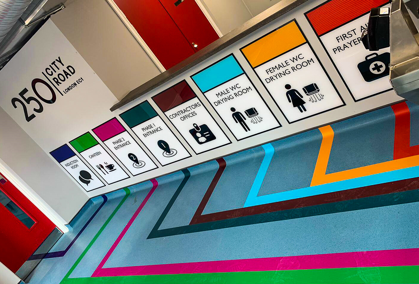 250 city road floor graphics wayfinding 