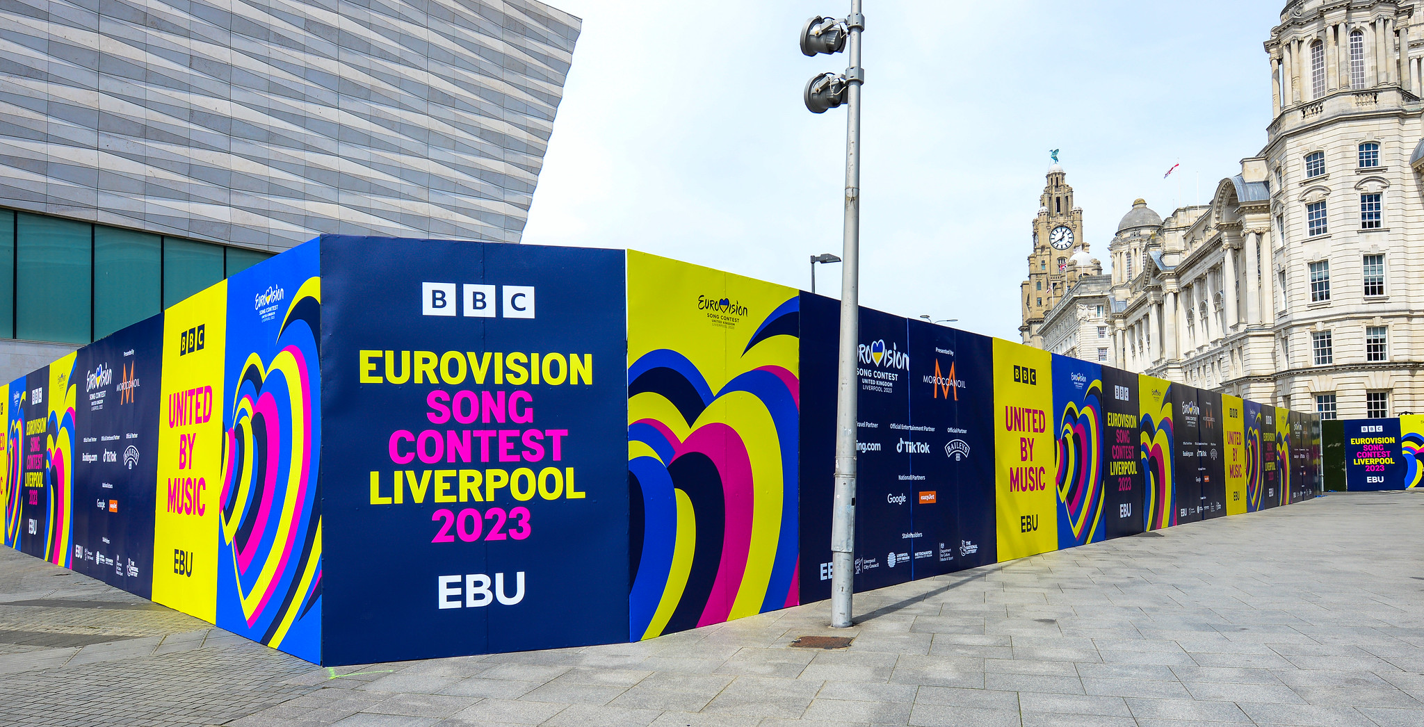 Eurovision 2023 Hoardings in Liverpool