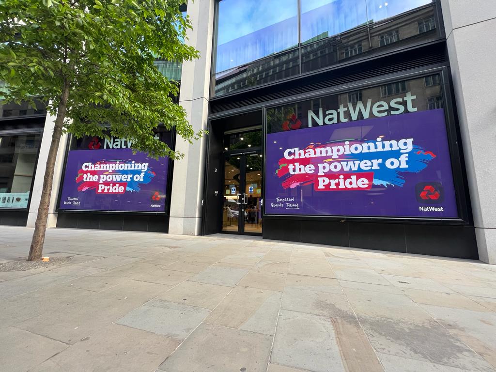 Natwest Fenchurch Pride Window Graphics