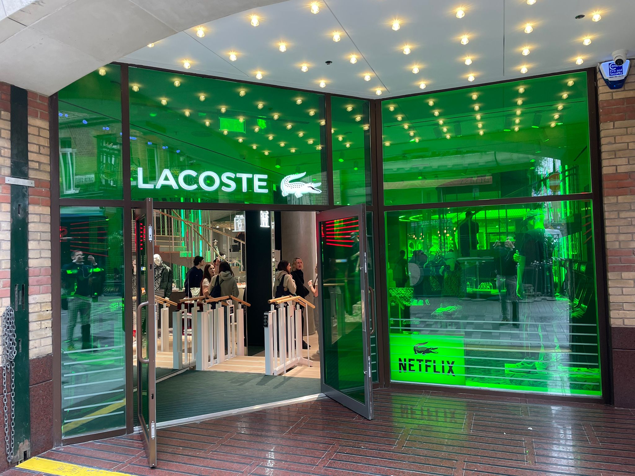 Lacose lime green window vinyl graphics