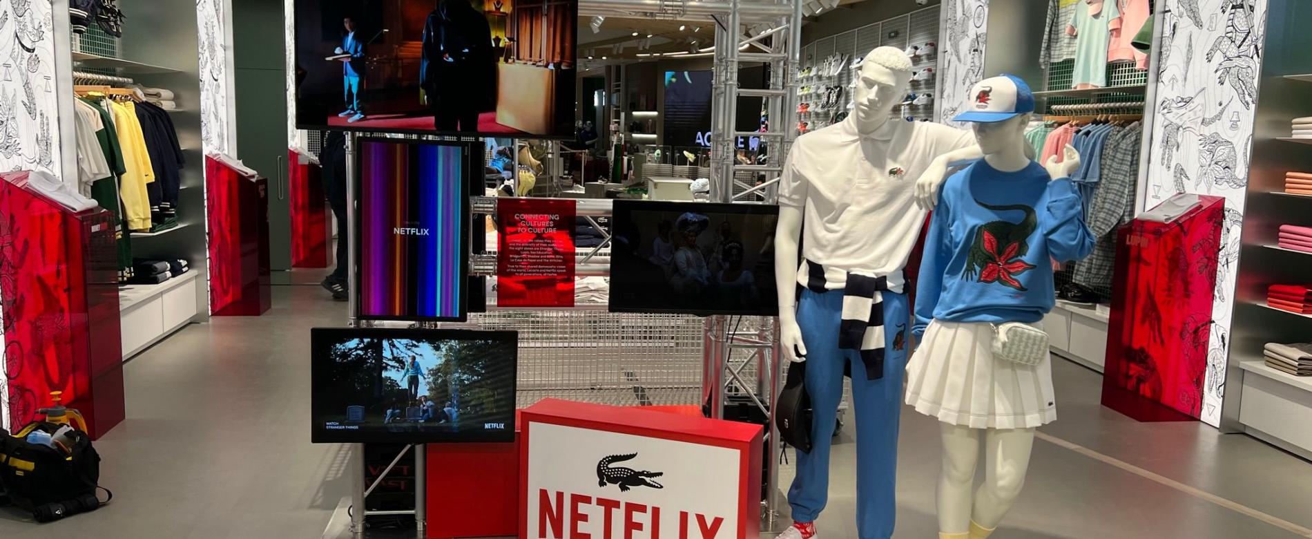 Lacose and Netflix instore retail graphics