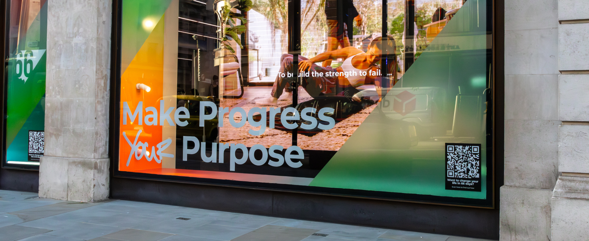 QR Codes in Window Display - Gymshark66