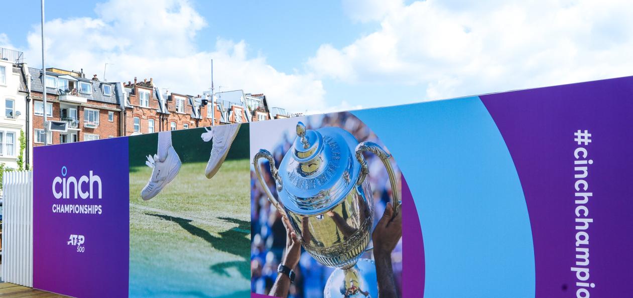 cinch Queen's Club hoardings