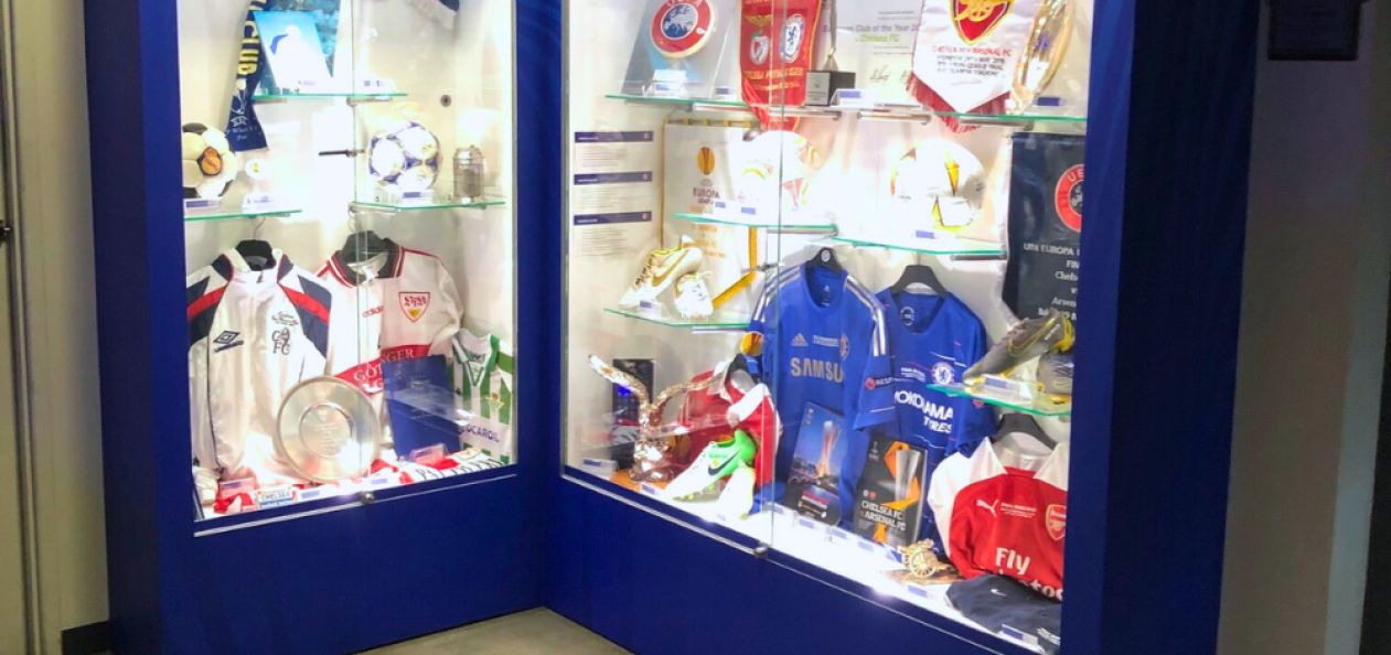 Chelsea Football Club Museum Display cabinet