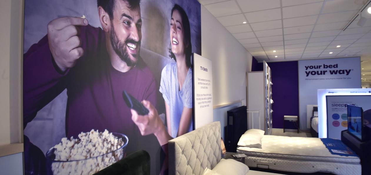 Bensons For Beds In store retail graphics