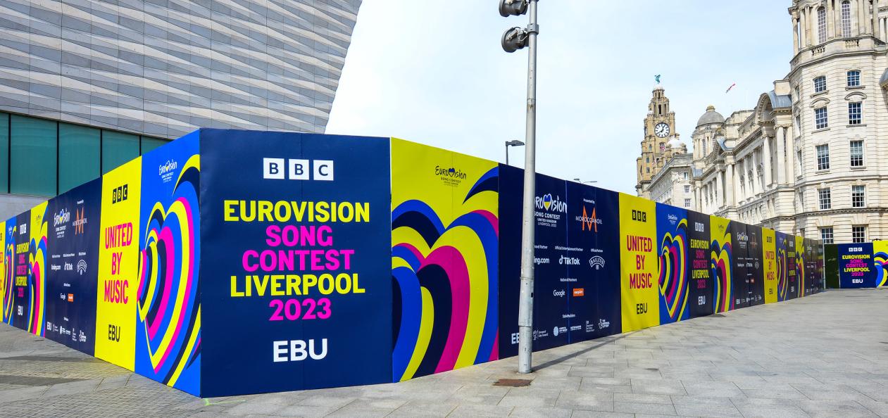 Eurovision 2023 Hoardings in Liverpool