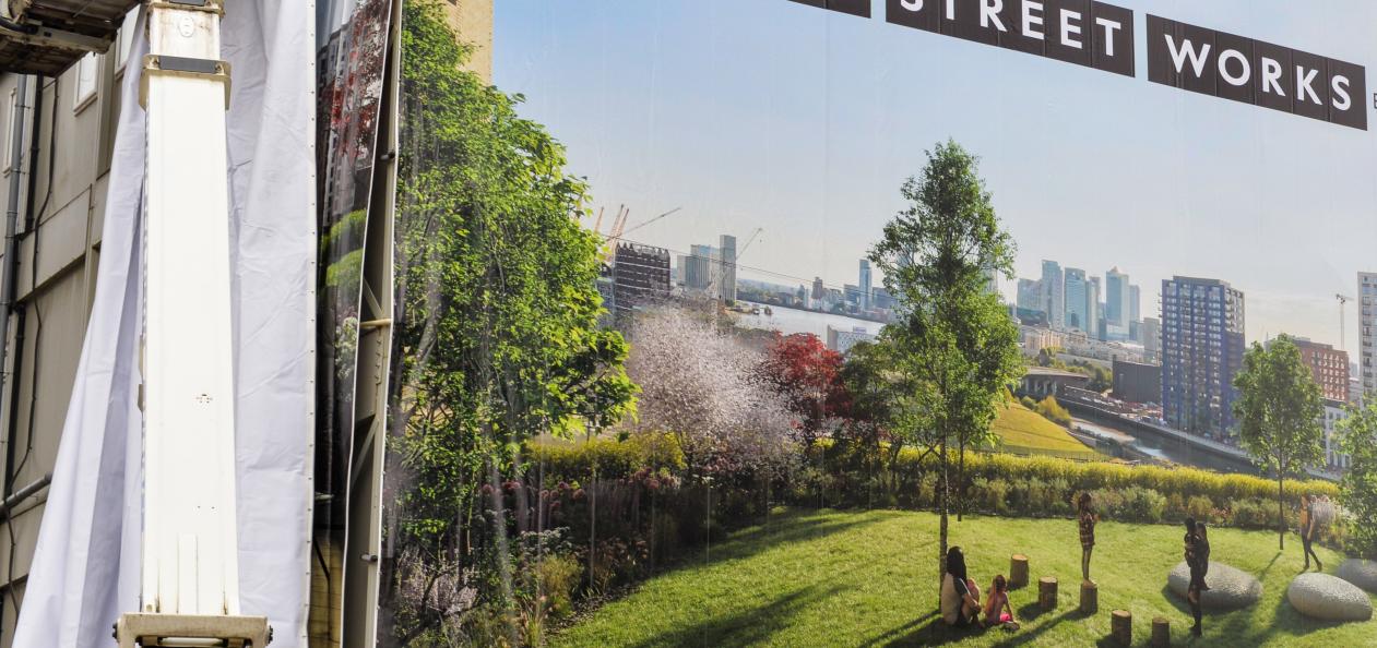 Brunel Street Works Building Wrap Installation Large Format Print Big