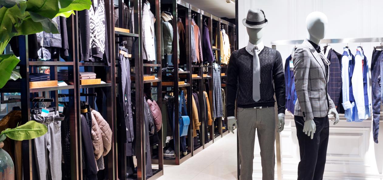 mannequins on display in a fashion retail store