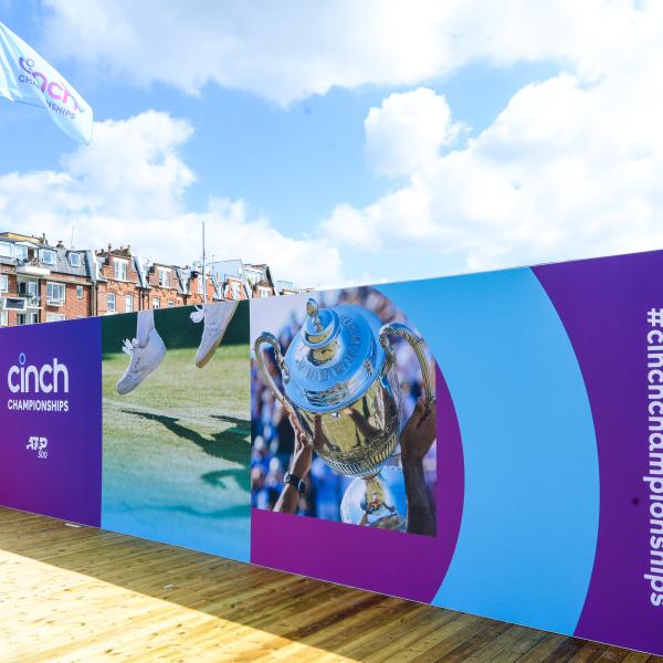 cinch Queen's Club hoardings