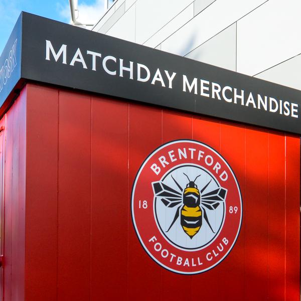 Brentford Football Club Matchday Merchandise Signage