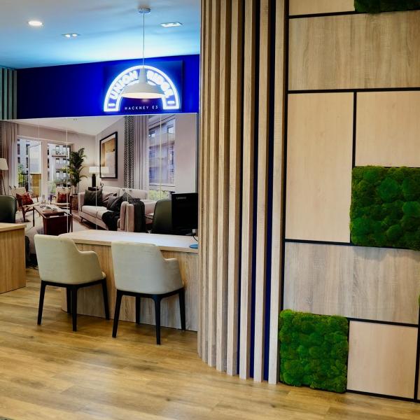 Living wall in a show apartment