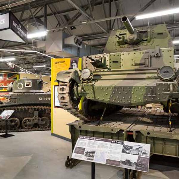 The Tank Museum Graphics and tank on display