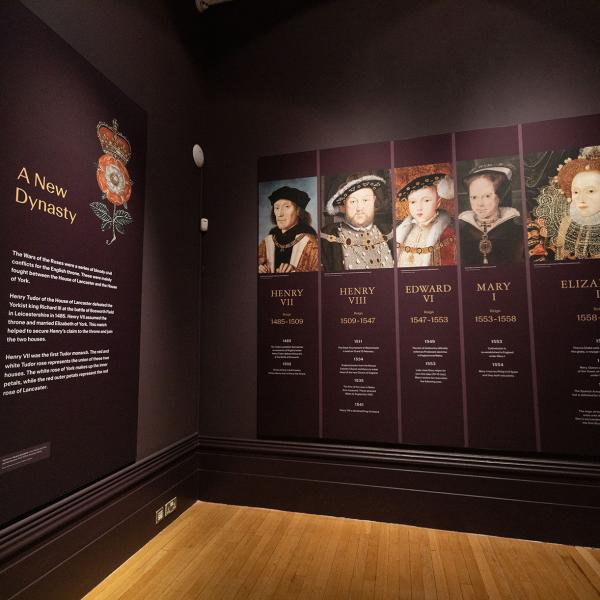 Museum display showcasing the tudors
