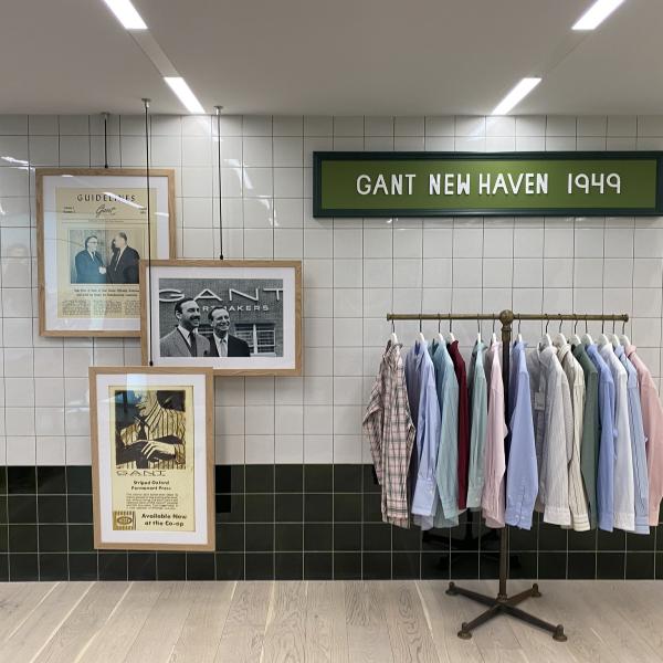 Gant Newhaven Graphics and signage with clothing rail