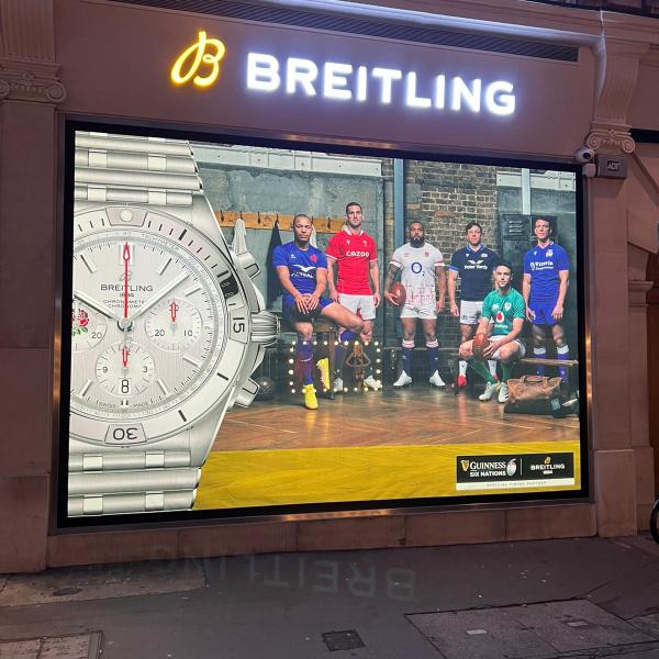Breitling Backlit Window Graphics Display