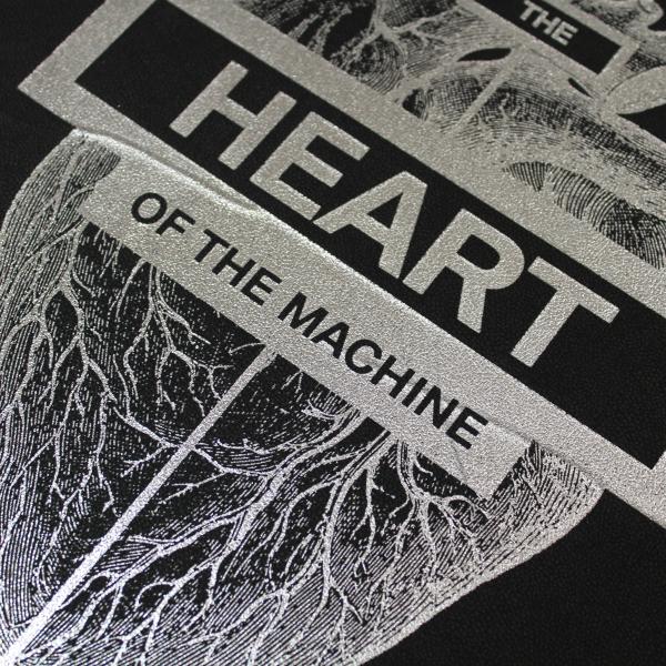 Heart of the machine finishing graphic on a box