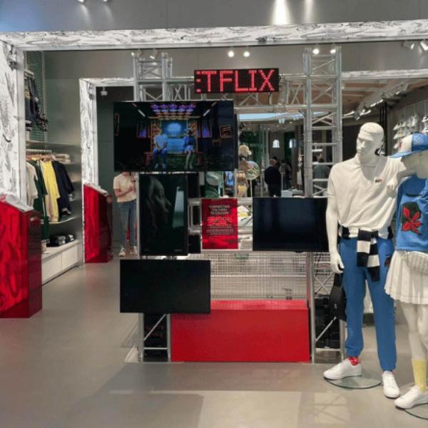 Lacoste In-store Retail Graphics Netflix Activation