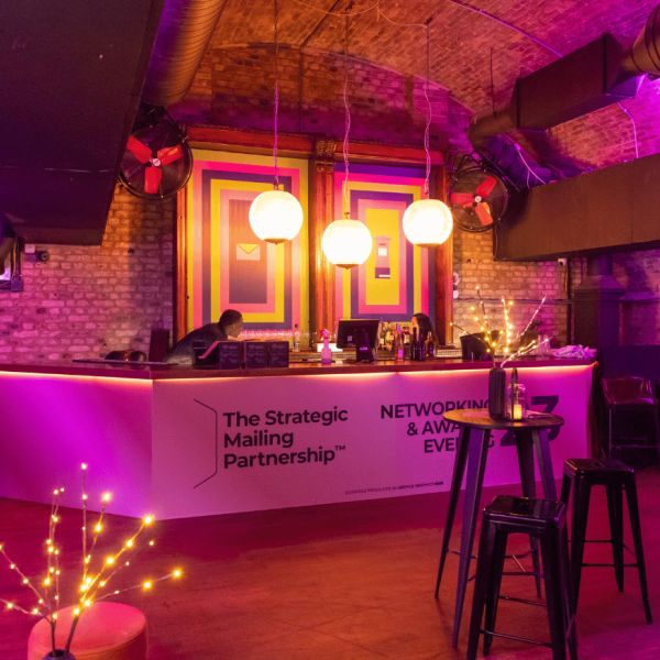 Wall Graphics and Bar at award ceremony