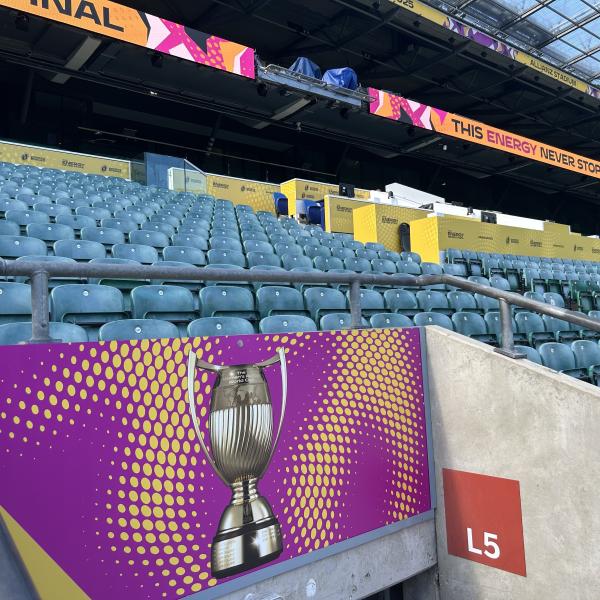 Womens Rugby World Cup tunnel bulkhead graphic