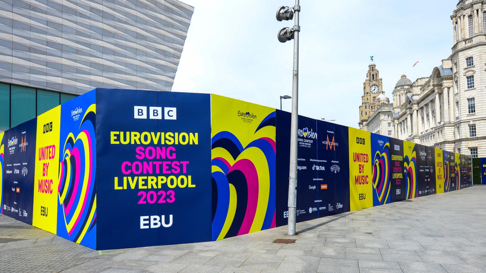 Eurovision 2023 Hoardings in Liverpool