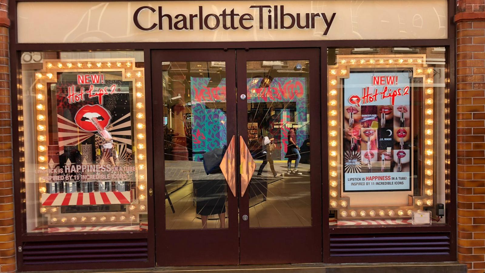 Charlotte Tilbury Window Graphics Display by Service Graphics