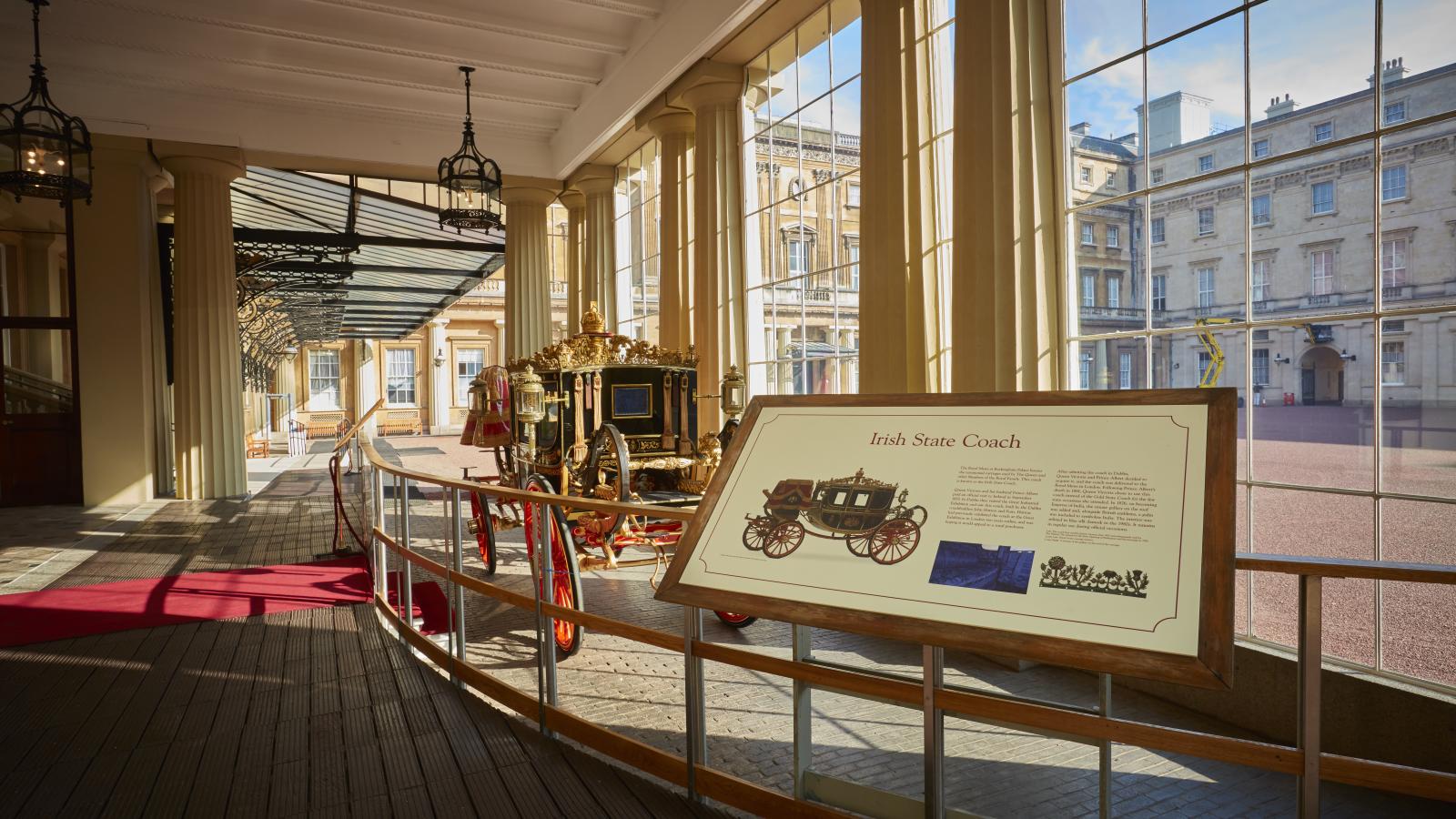 Signage in front of museum exhibit